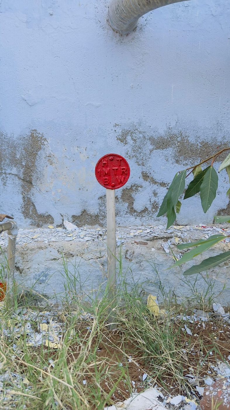 LT cast iron cable route marker