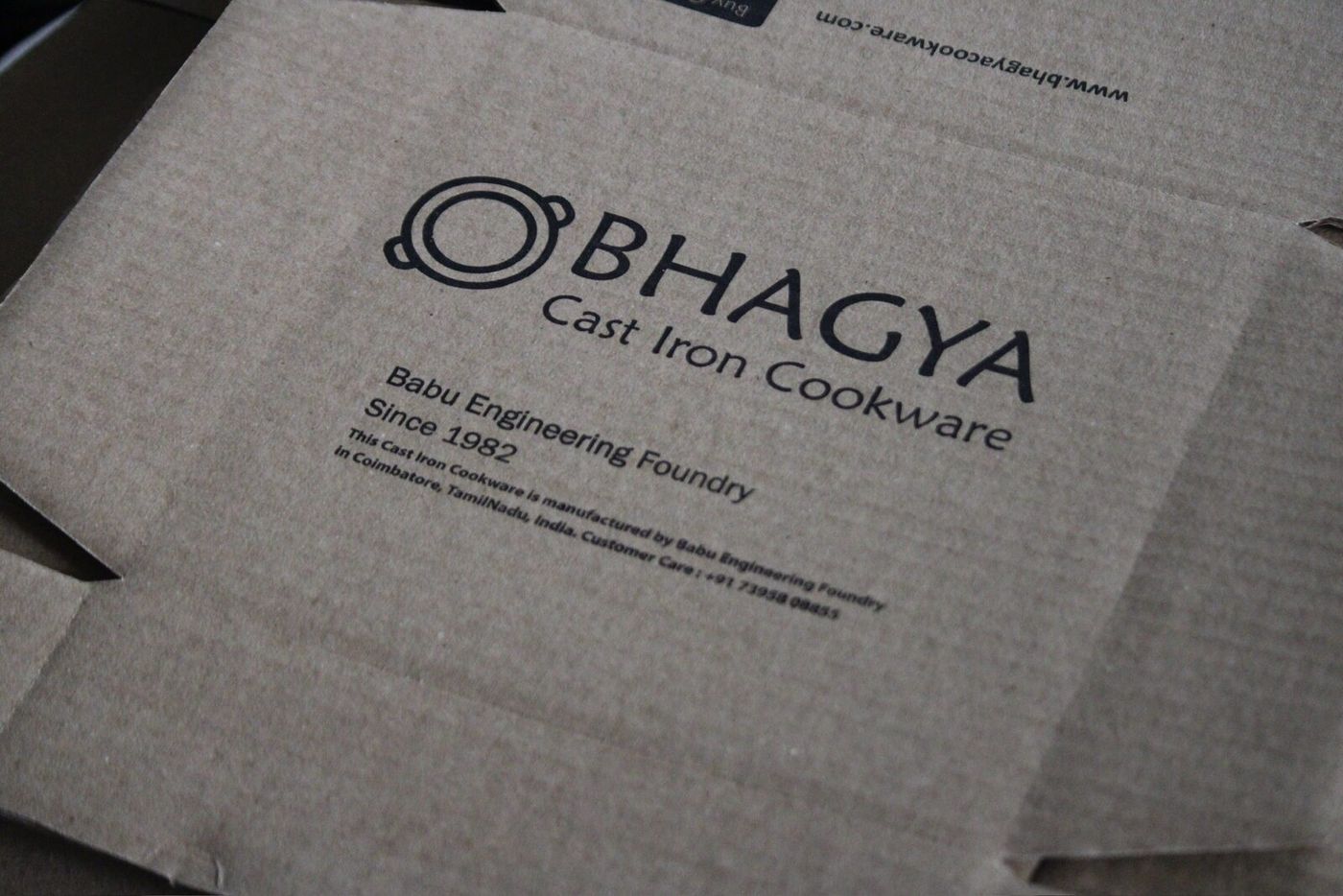 Bhagya cast iron cookware branding